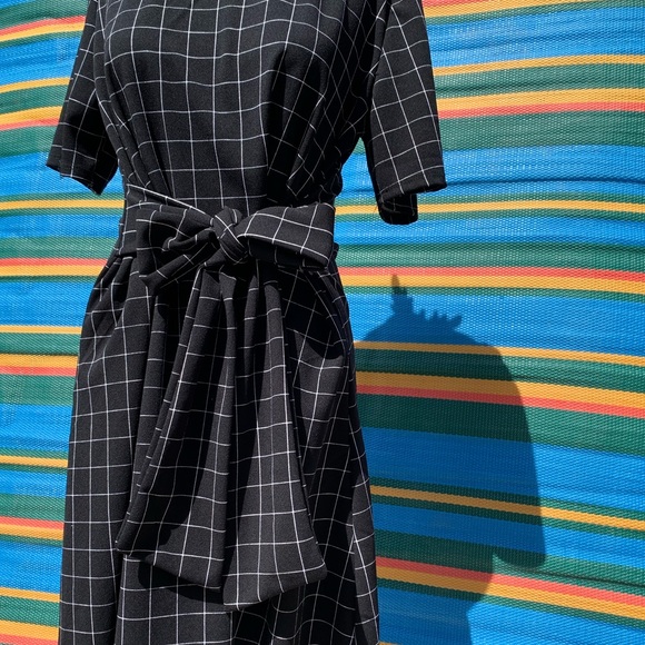 Flamingo Urban Black WindowPane Dress - Picture 3 of 6